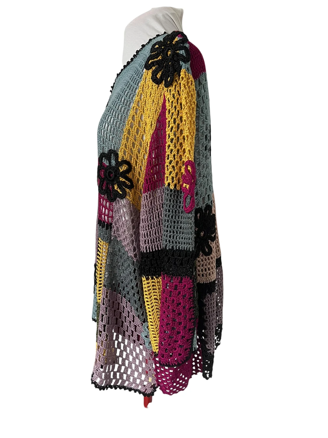 Patchwork Granny-Square Tunic — view 3