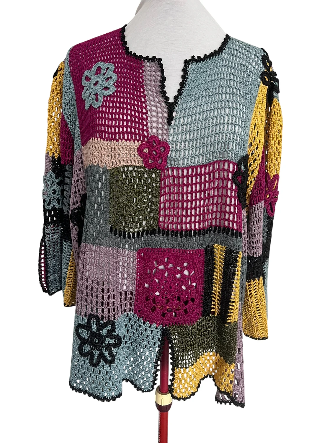 Patchwork Granny-Square Tunic — view 2