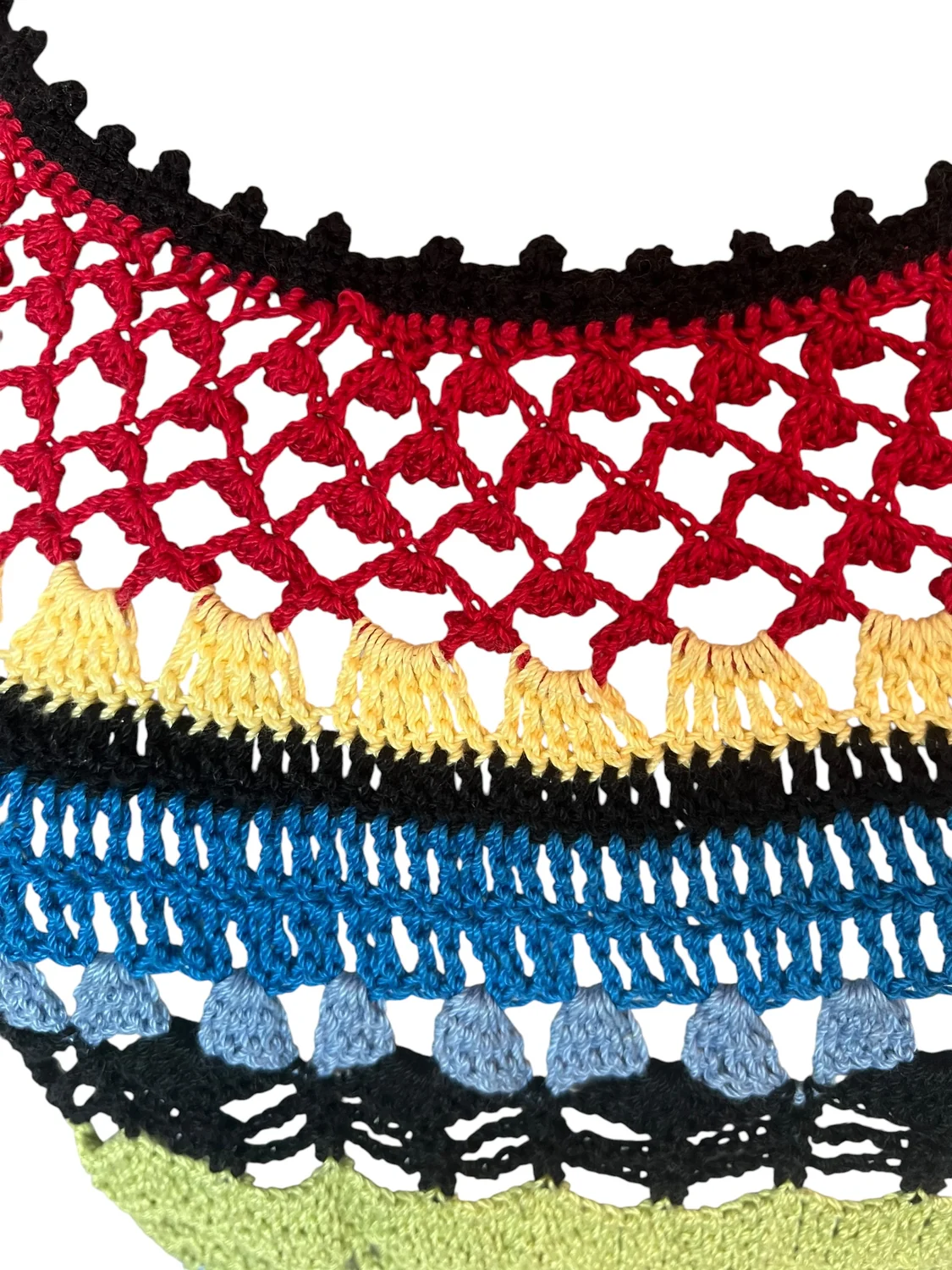 Rainbow Stripe Crochet Dress — view 4
