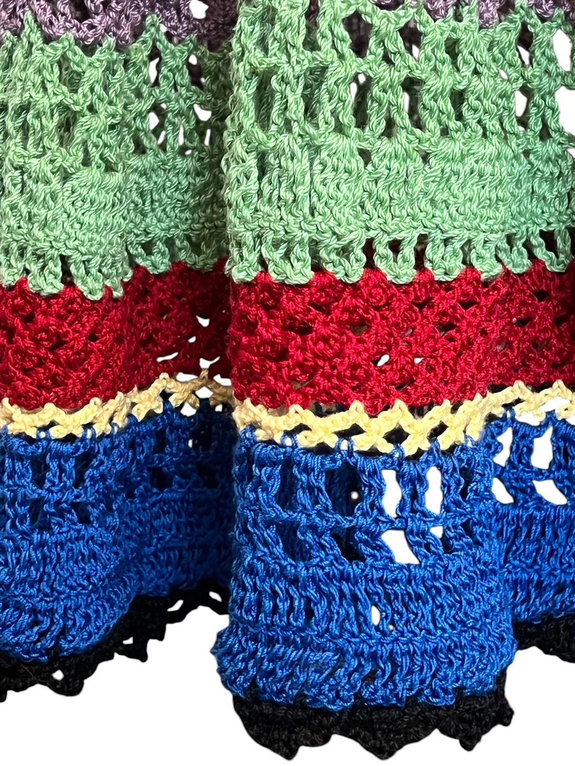 Rainbow Stripe Crochet Dress — view 6