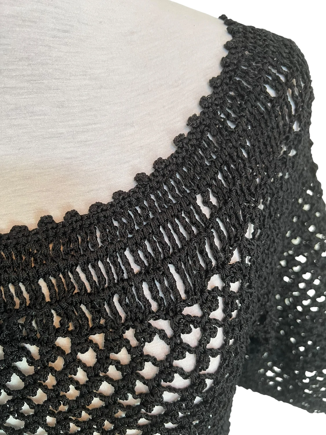 Black Crochet Dress — view 3