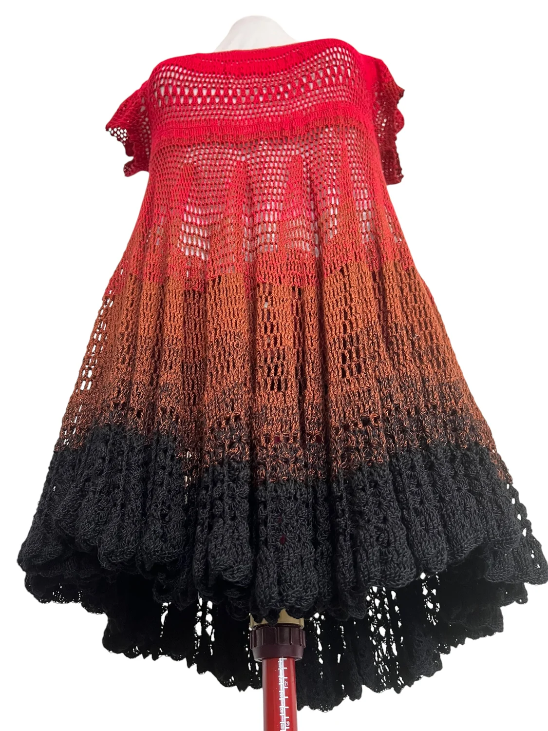 Sunset Ombre Crochet Tunic — view 3