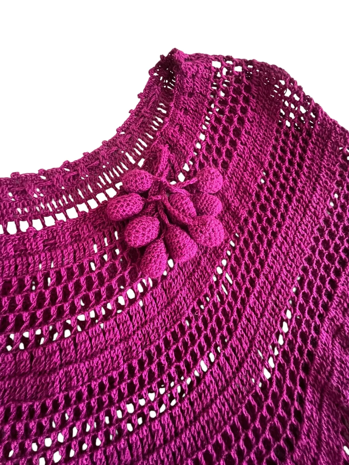 Magenta Crochet Tunic — view 4