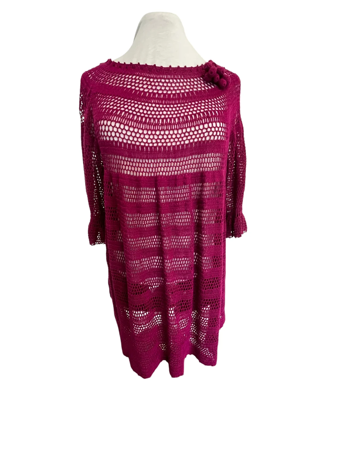 Magenta Crochet Tunic — view 2