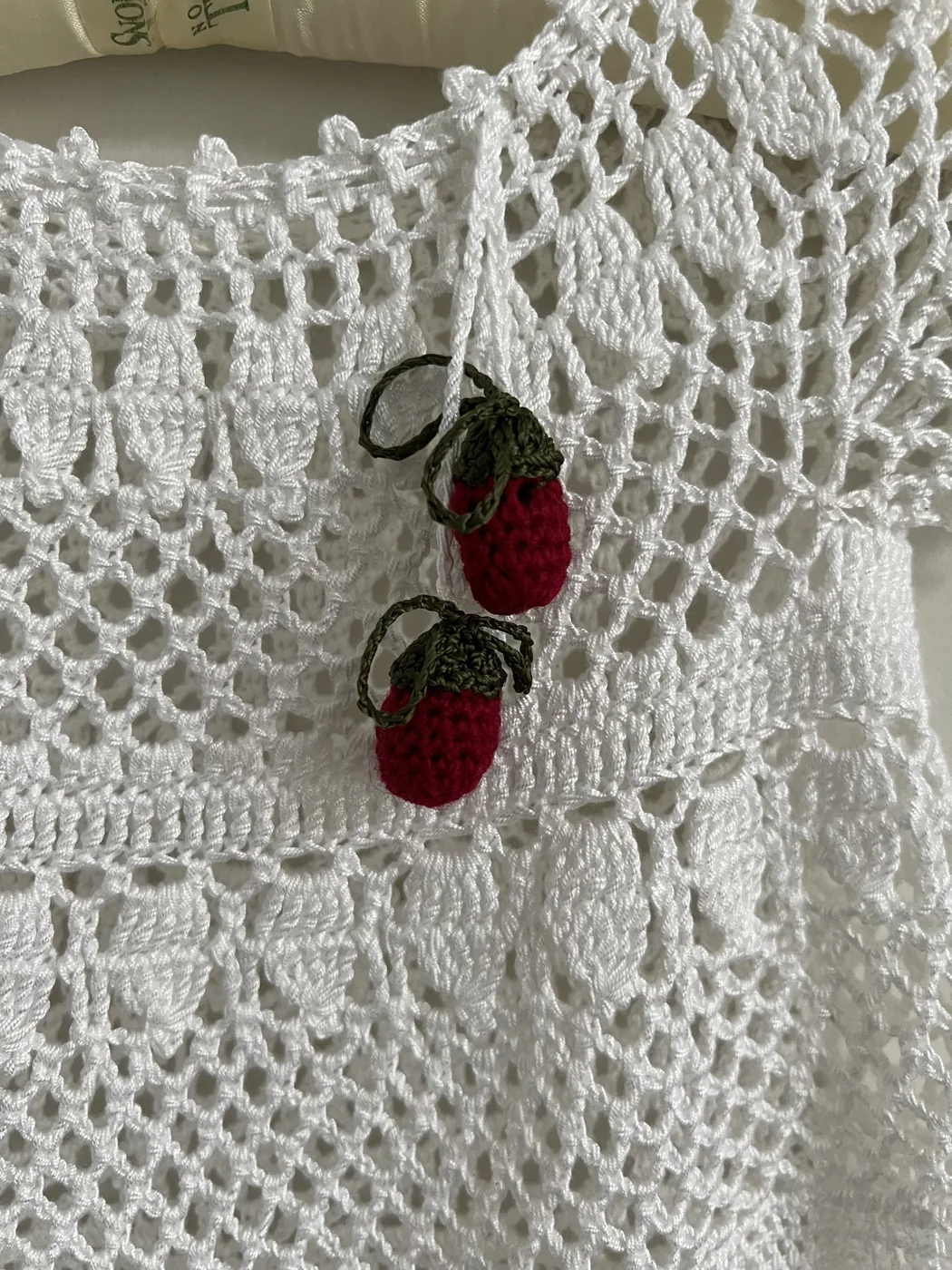 Strawberry Crochet Baby Dress — view 3