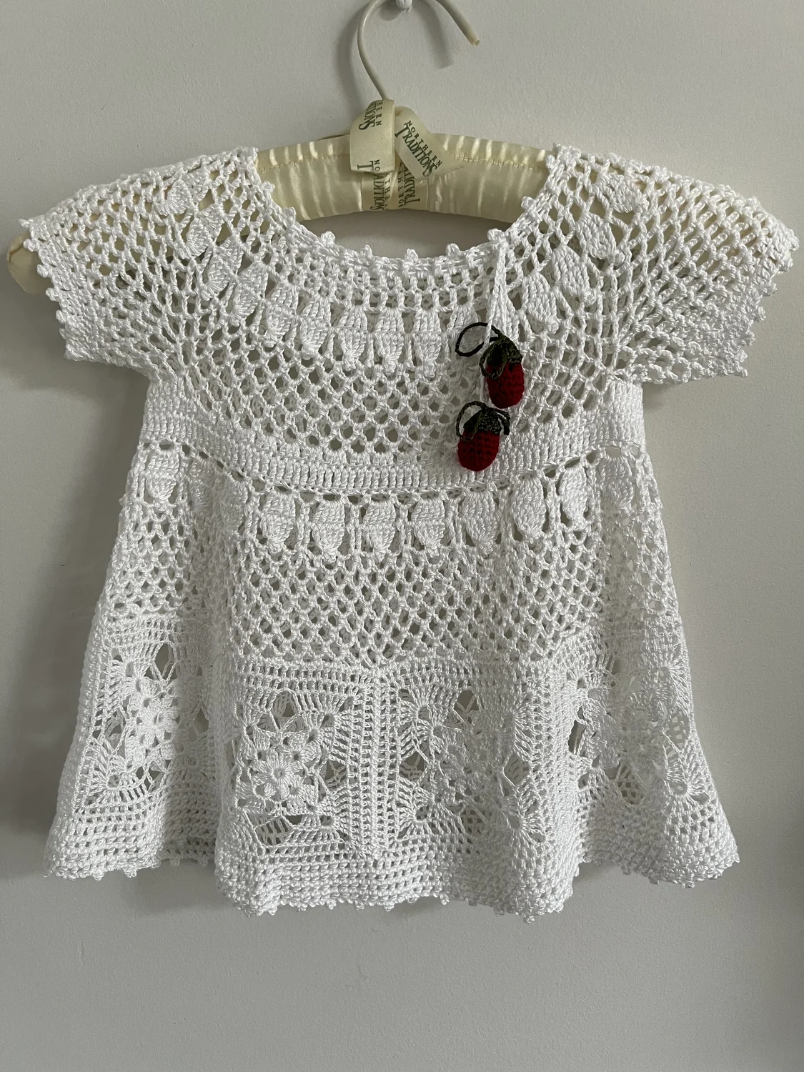 Strawberry Crochet Baby Dress — view 2