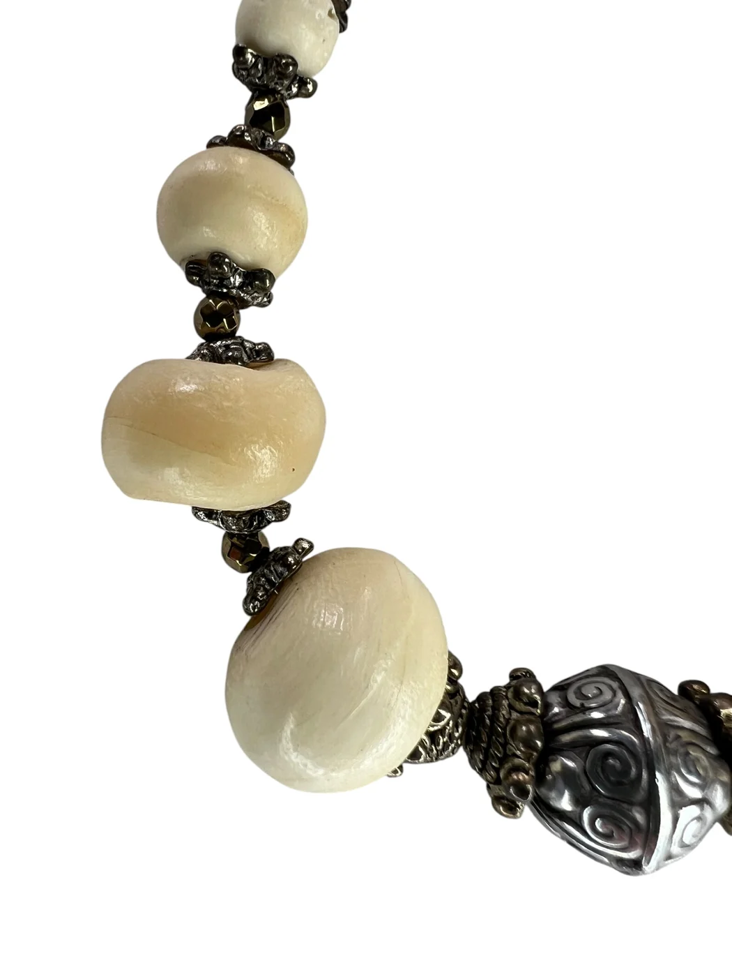 Cream Calcite Three-Strand Necklace — view 5