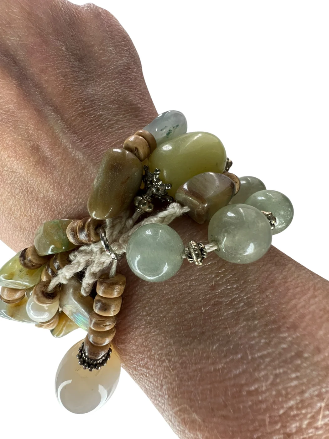 Jade & Amazonite Wrap Bracelet — view 3