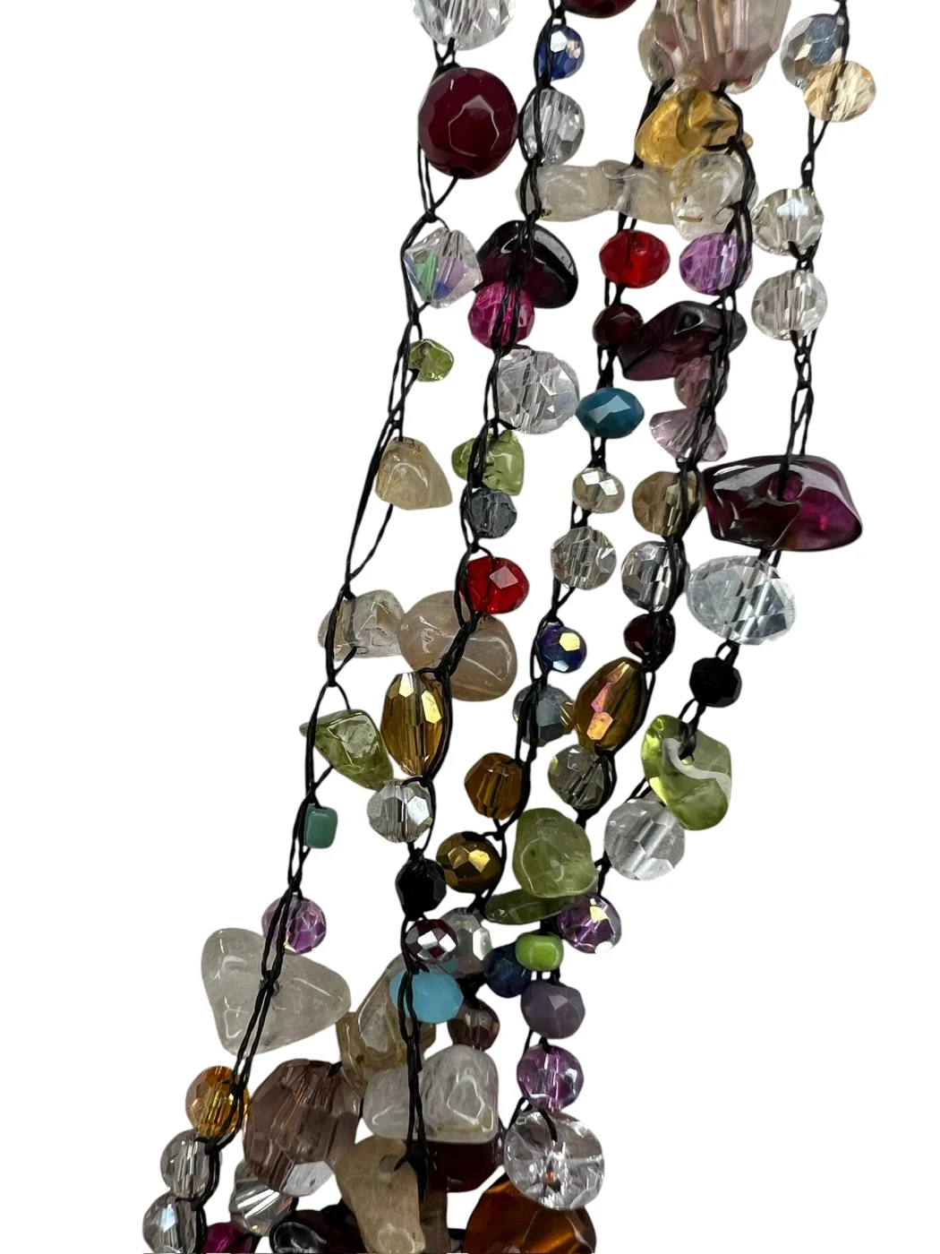 Multi-Colour Crochet Necklace — view 3