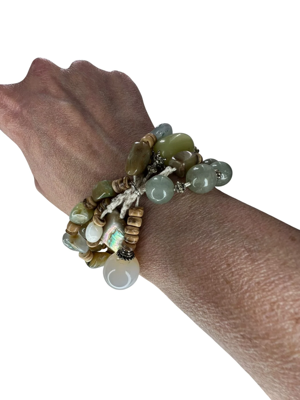 Jade & Amazonite Wrap Bracelet — view 2