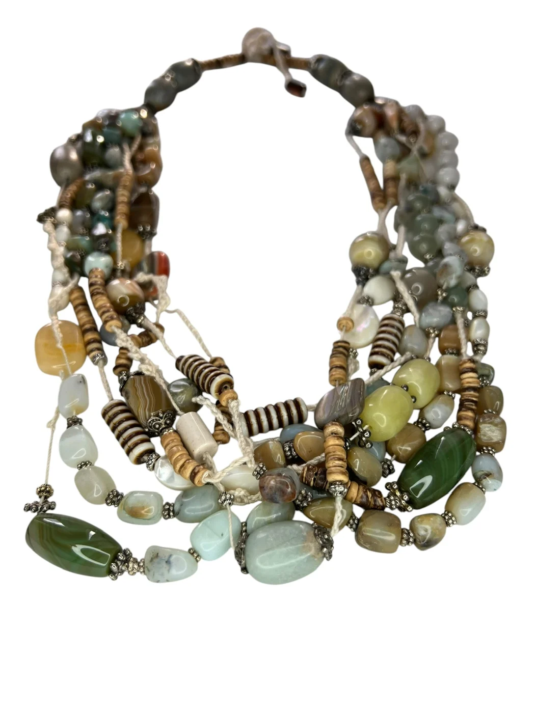 Jade & Amazonite Multi-Strand Necklace — view 4