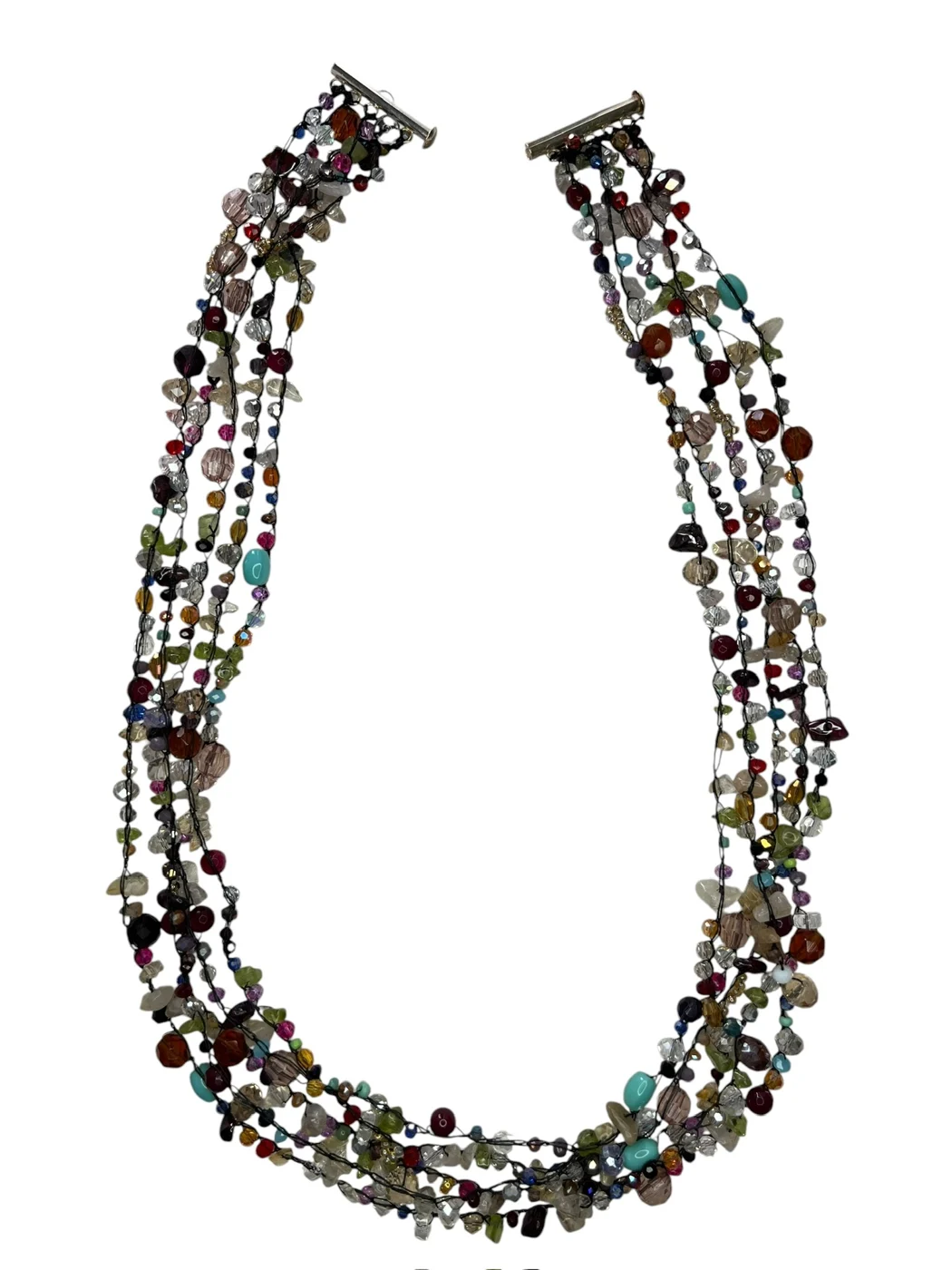Multi-Colour Crochet Necklace — view 5