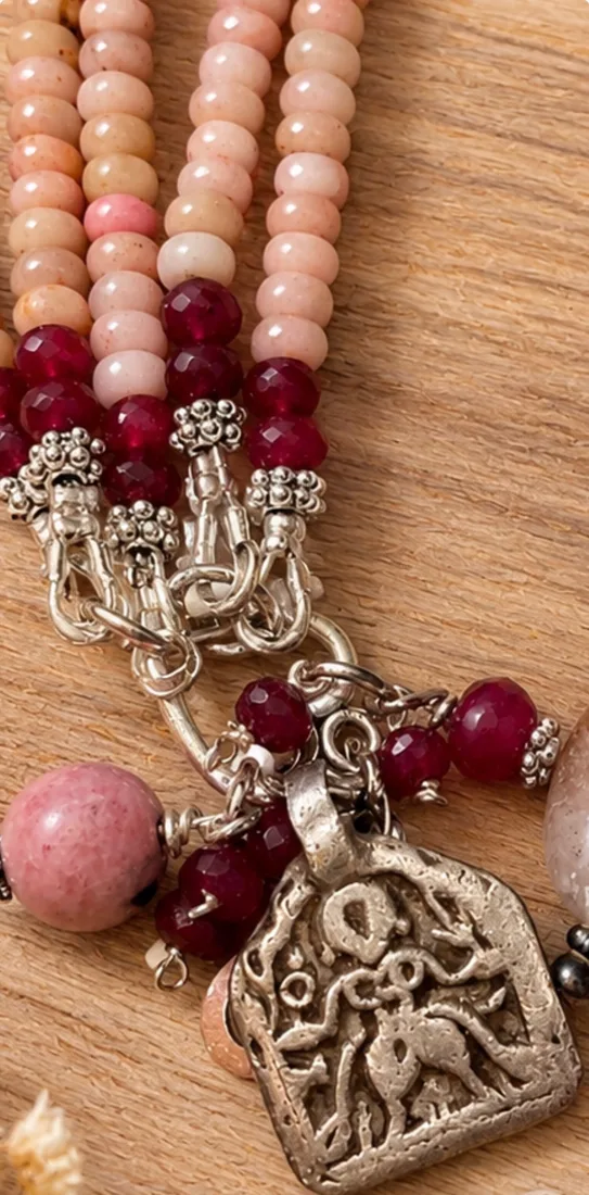 Bohemian Rhodochrosite & Garnet Bracelet — view 4