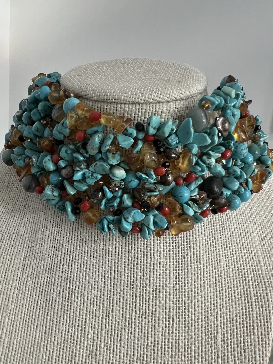 Turquoise Wire Choker — view 2