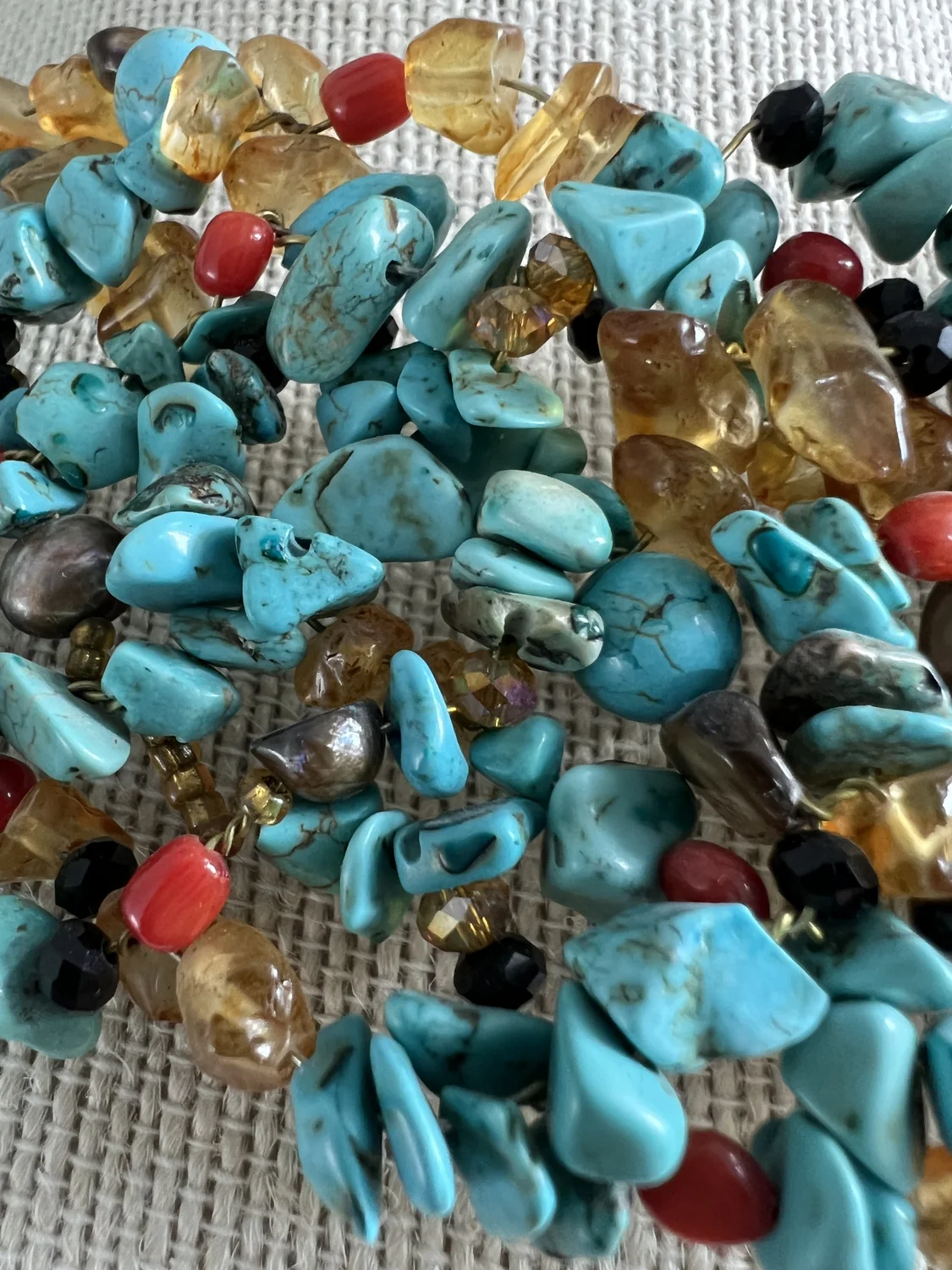 Turquoise Wire Choker — view 5