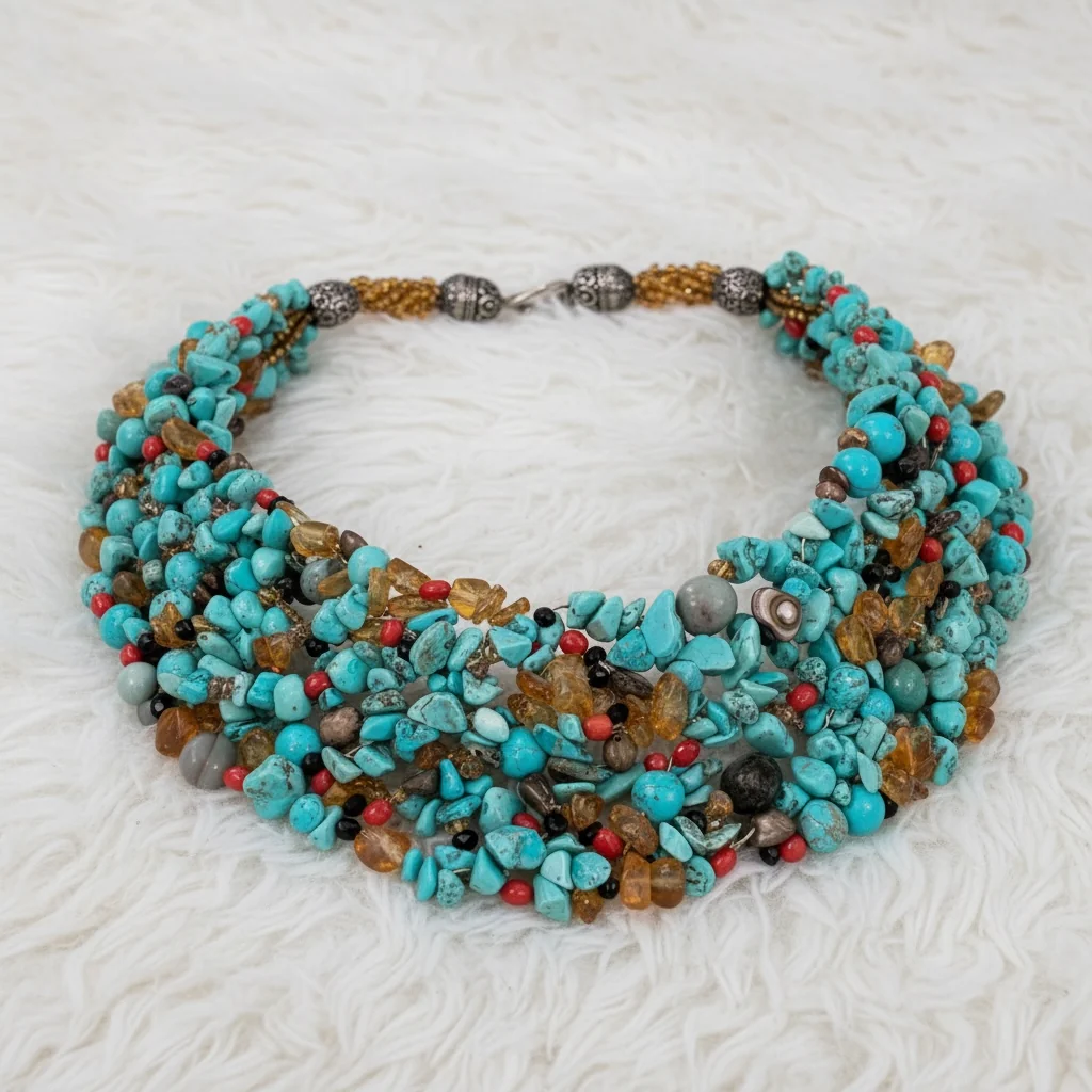 Turquoise Wire Choker — view 4