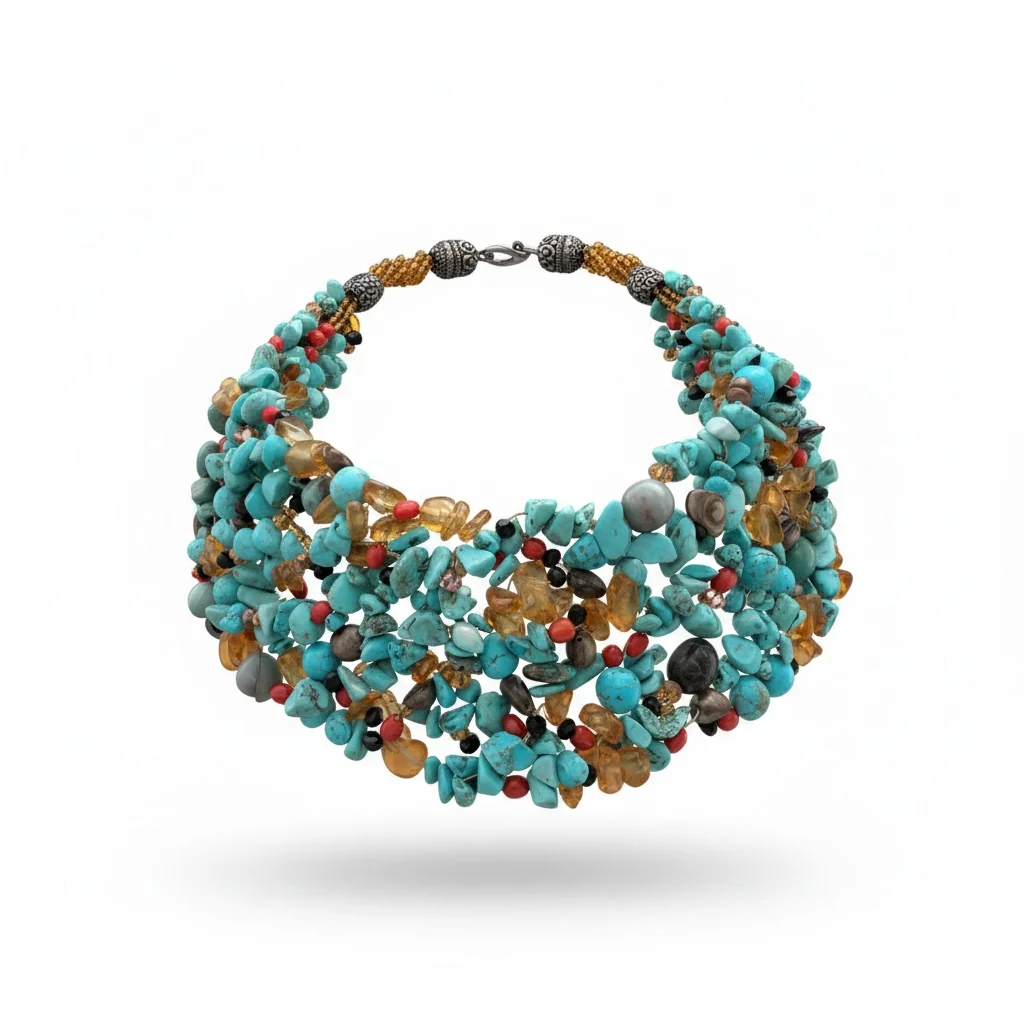 Turquoise Wire Choker — view 3