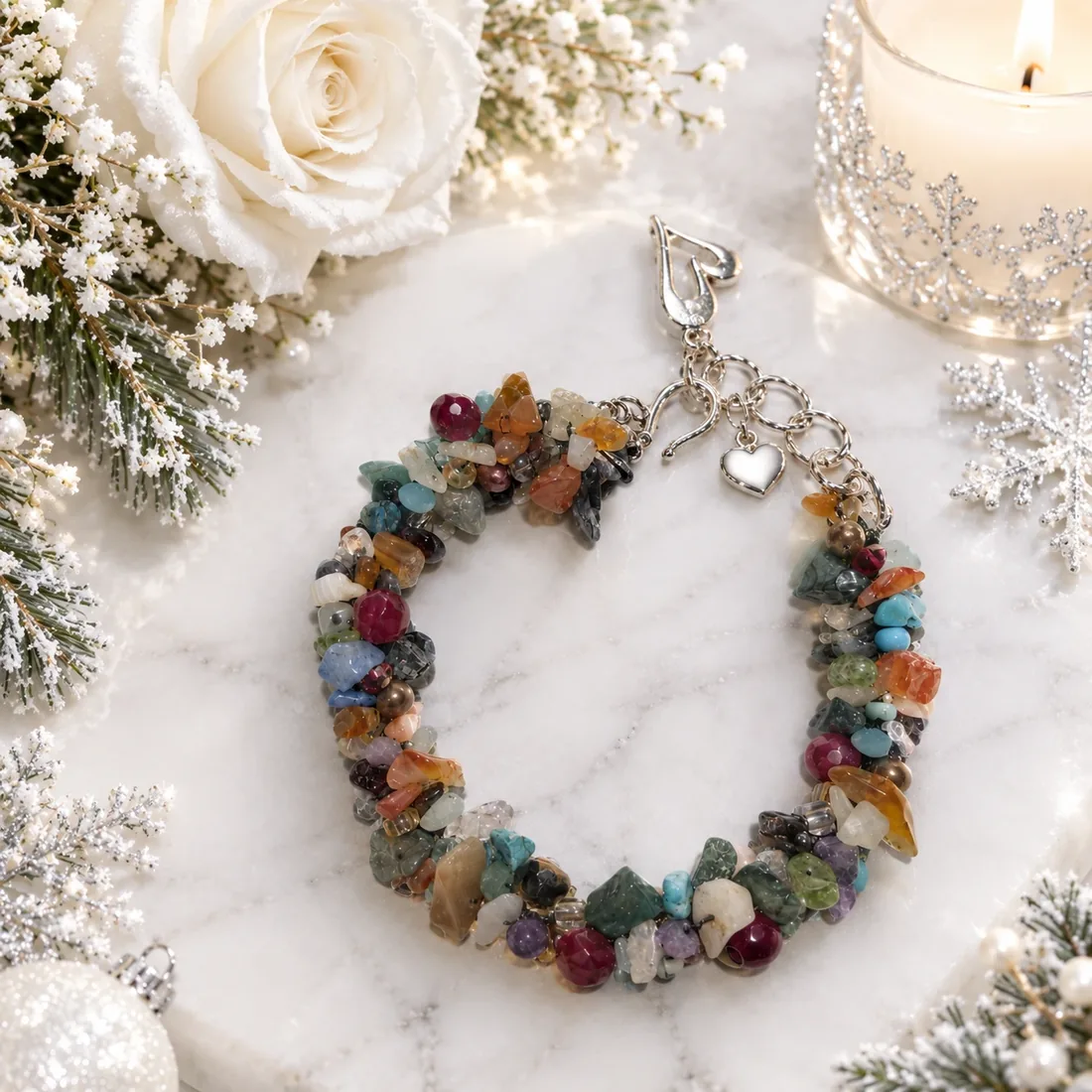 Colourful Gemstone Bracelet — handmade gemstone jewellery by Leila's, Markham Ontario