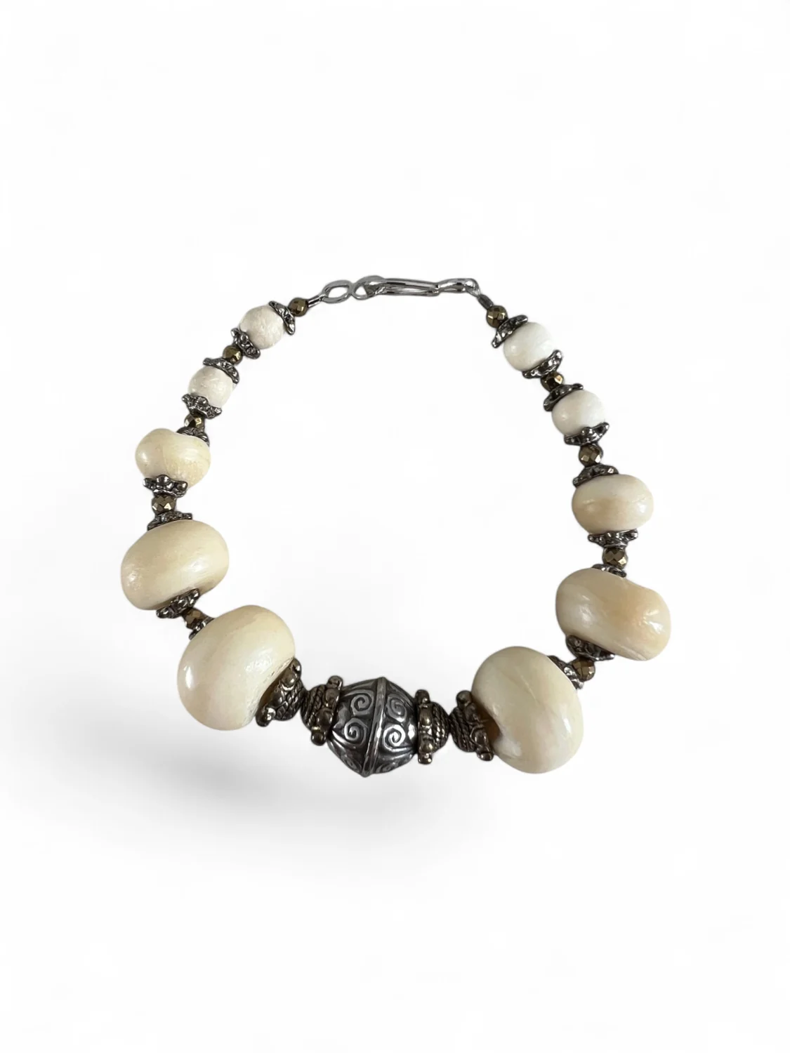 Cream Calcite Bracelet — handmade gemstone jewellery by Leila's, Markham Ontario