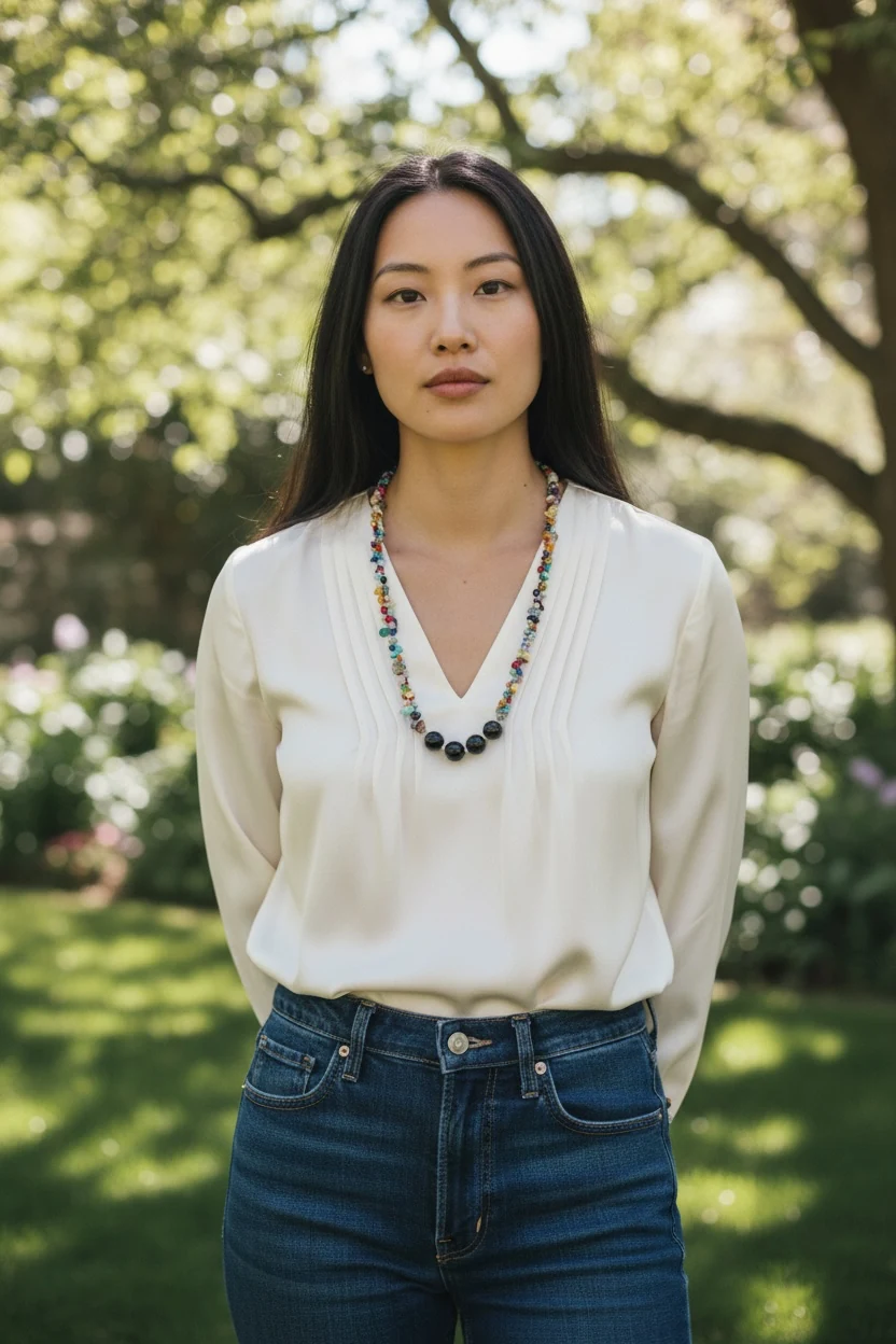 Multi-Gemstone & Onyx Necklace — handmade gemstone jewellery by Leila's, Markham Ontario