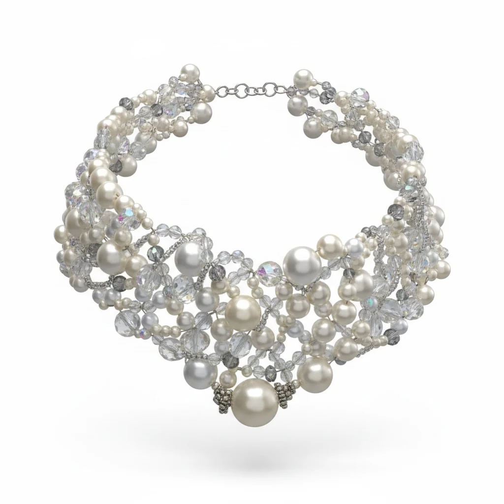 Pearl & Crystal Statement Choker — view 3