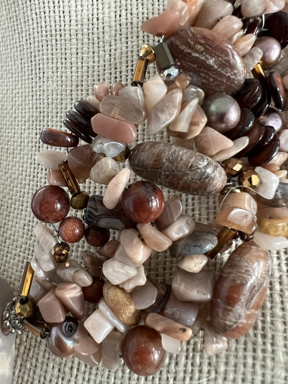Pink Opal & Stone-Drop Statement Necklace — view 5