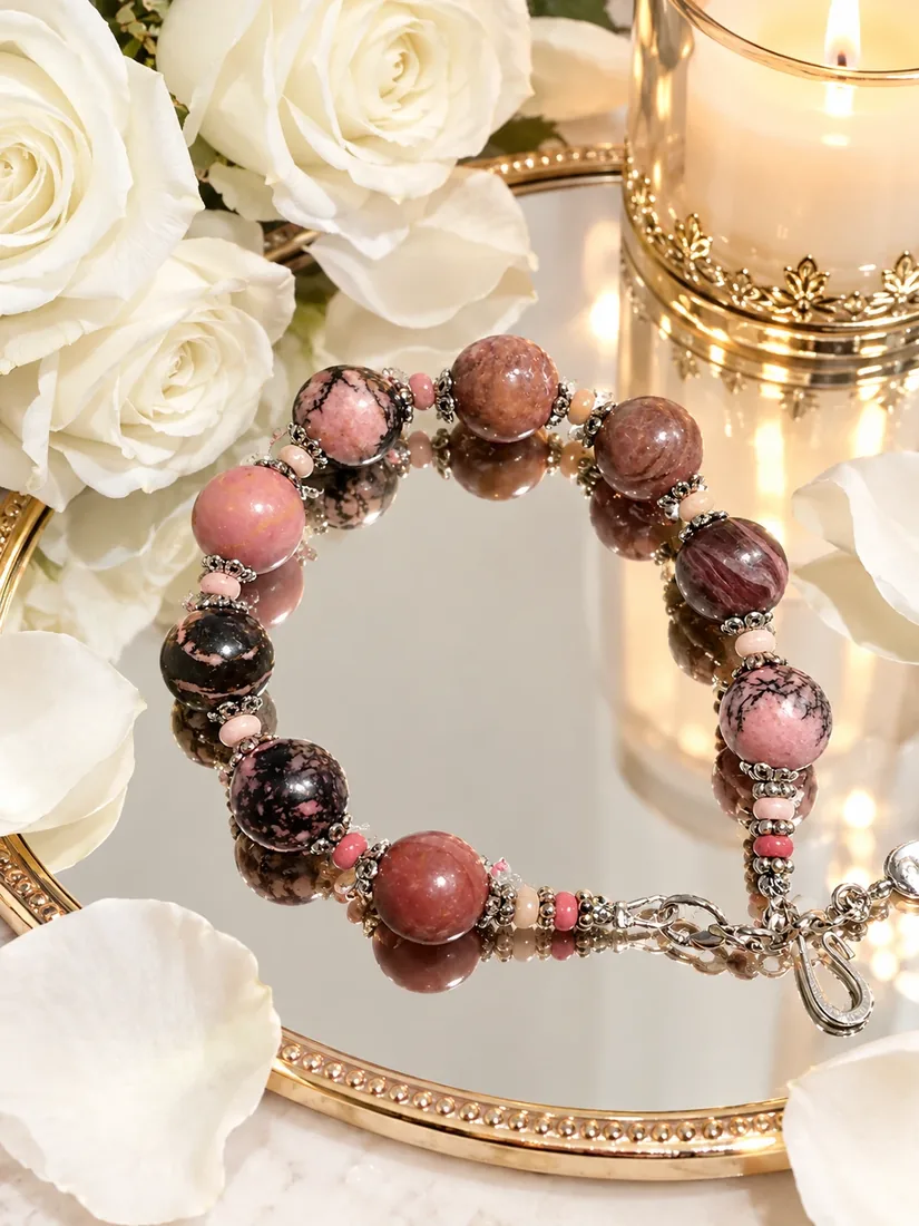 Rhodonite Stone Bracelet — view 2