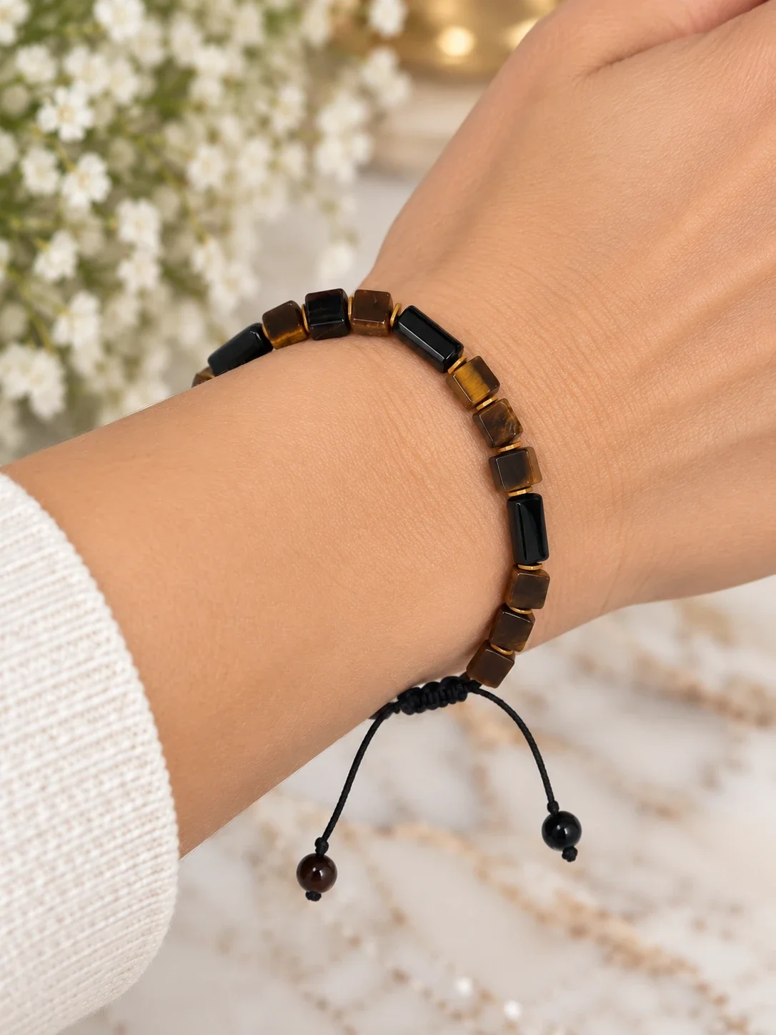 Tiger Eye & Brown Agate Bracelet — view 2
