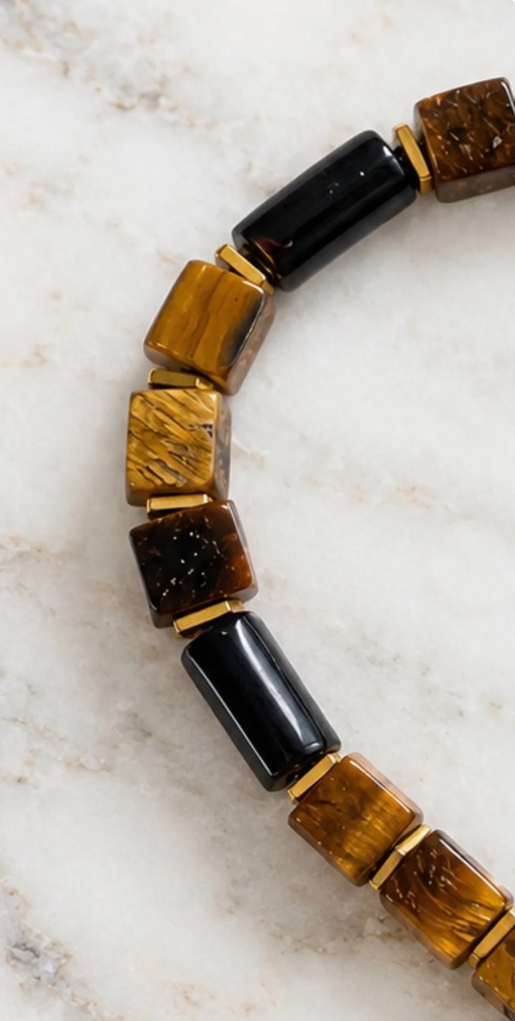 Tiger Eye & Brown Agate Bracelet — view 3