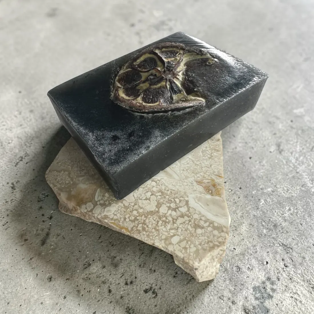 Charcoal & Lemongrass Soap — natural handmade skincare by Leila's, Markham Ontario