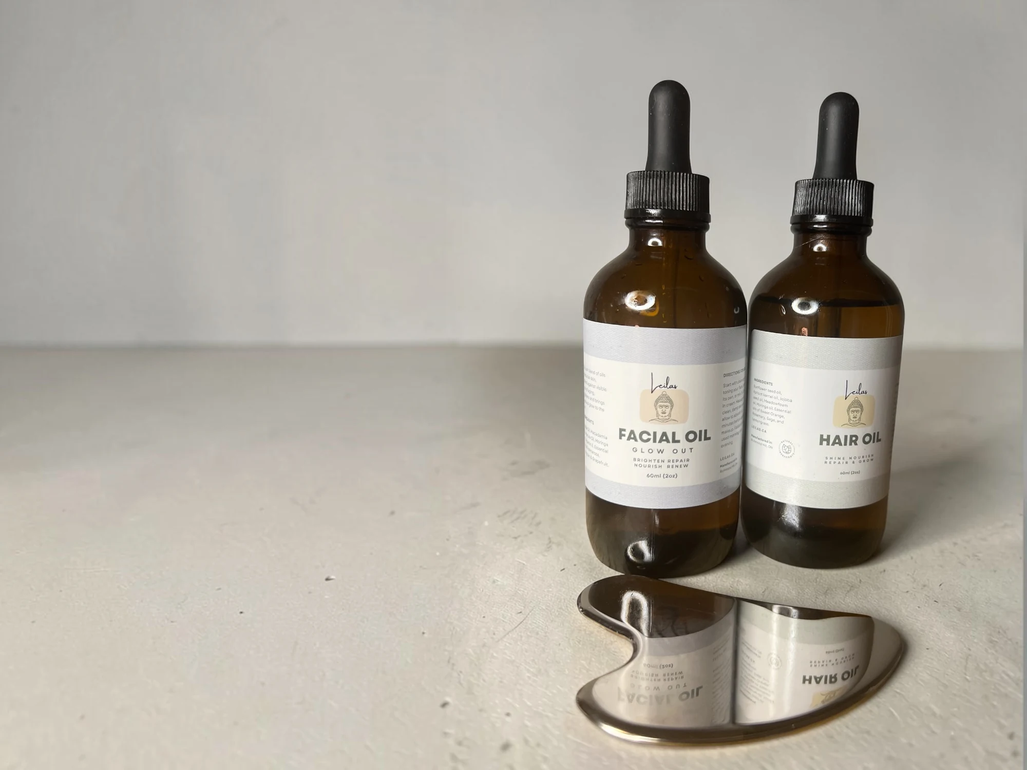 Natural handmade skincare oils by Leila's, Markham Ontario