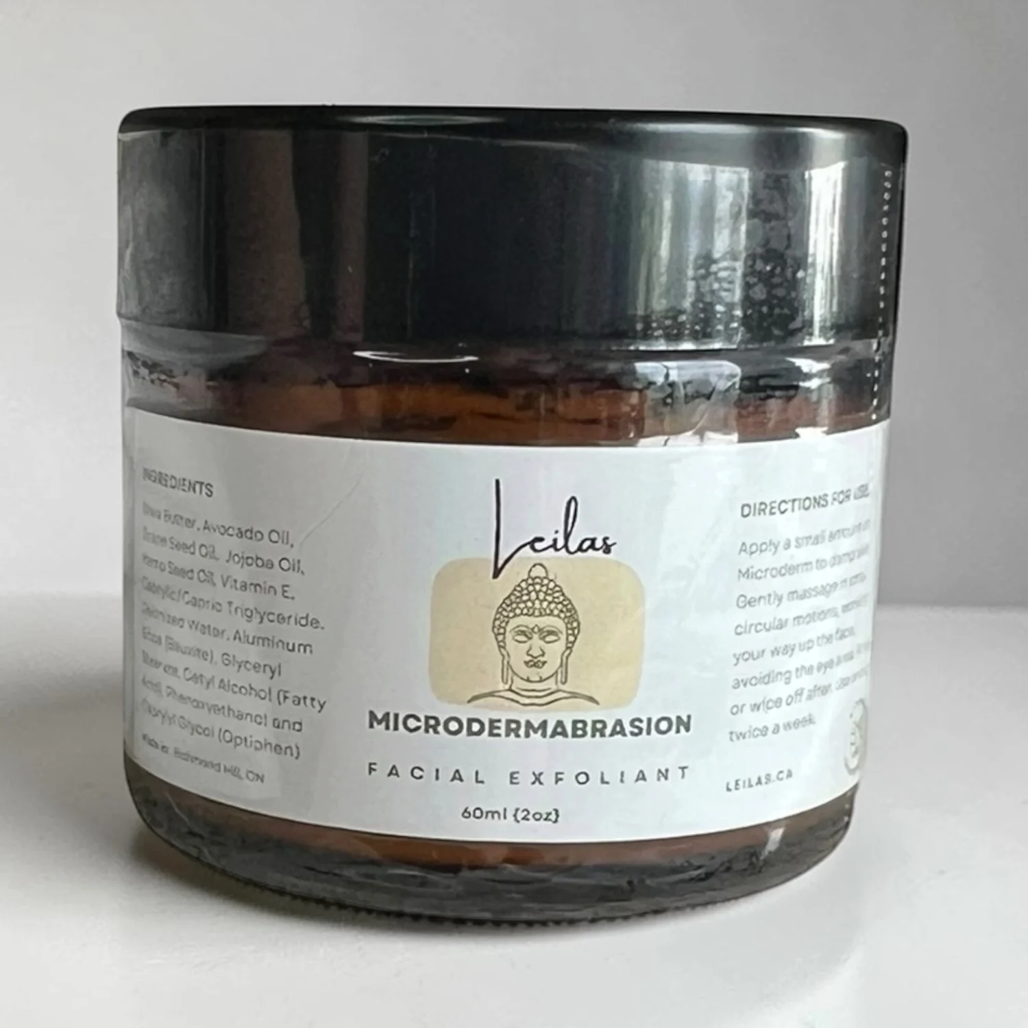 Microdermabrasion Facial Exfoliant — natural exfoliating scrub, handmade by Leila's, Markham Ontario
